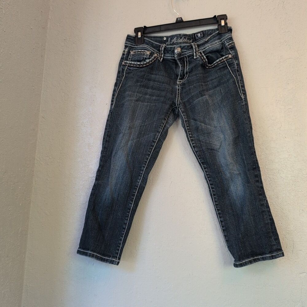 LA Idol Capri Jeans 9 Dark Wash Pocket Detail Vintage Retro Y2k Low Rise